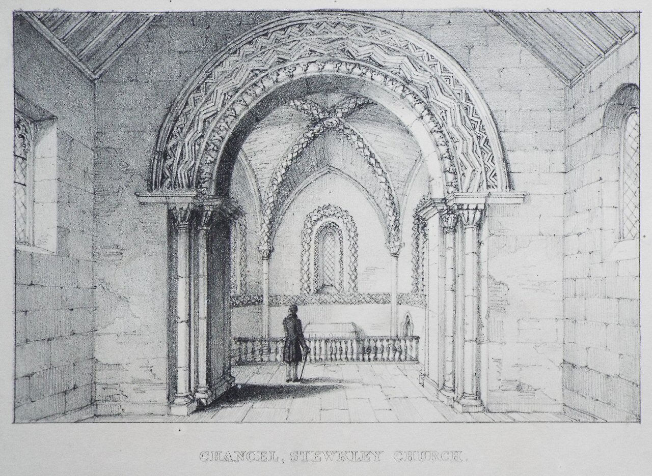 Lithograph - Chancel, Stewkley Church.